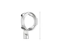 Portafiltro de café sin fondo E61 de 58 mm de acero inoxidable, compatible con JUSTINLAU, cesta de filtro de espresso con mango de madera for barista de café en casa(Single head)