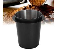 Portafiltro de café, taza dosificadora, mango de máquina de café de acero inoxidable de 58 mm, taza dosificadora, taza, alimentador de polvo de café, parte de cocina, bricolaje (58mm Negro)