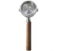 Portafiltro de doble boquilla de 58 mm para Petrus 3888 3992 - Brazo de soporte de filtro de espresso con mango de madera de nogal con cesta (madera de nogal)
