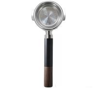 Portafiltro de doble boquilla de 58 mm para Petrus 3888 3992, mango de madera de nogal, brazo de soporte de filtro espresso con cesta (aluminio + madera de nogal)
