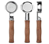 Portafiltro delgado sin fondo para E61 Group Head, Lelit, ECM, Rocket, Sanremo, Slayer; mango de nogal americano; no apto para Ascaso, Decent, Profitec Go, Flair