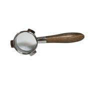 Portafiltro Desnudo De 3 Orejas De 54mm Con Cesta, Compatible Con Breville,870/875/878 Solis 1170/1019, Mango De Café Sin Fondo De Acero Inoxidable(Walnut wood,Only the handle)