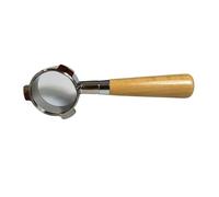 Portafiltro Desnudo De 3 Orejas De 54mm Con Cesta, Compatible Con Breville,870/875/878 Solis 1170/1019, Mango De Café Sin Fondo De Acero Inoxidable(Beech wood,Only the handle)