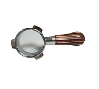 Portafiltro Desnudo De 3 Orejas De 54mm Con Cesta, Compatible Con Breville,870/875/878 Solis 1170/1019, Mango De Café Sin Fondo De Acero Inoxidable(S1 color wood,Only the handle)