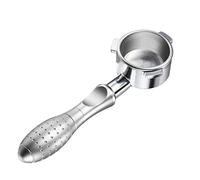 ＡＷＨＡＯ Portafiltro Espresso 54mm Ergonómico Filtro sin Fondo Acero Inoxidable Mango Cómodo Extraíble Herramienta Adecuada para Preparación Manual, Plata, tal como se describe