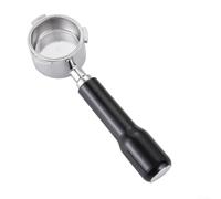 Portafiltro Naked de 51 mm compatible con Smeg ECF01 para estilo dedica, sin fondo para soporte de cesta de filtro espresso, construcción de aleación para herramienta barista, color negro