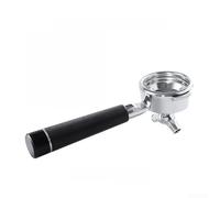 Portafiltro profesional de 58 mm con mango de doble boquilla para Breville para salvia, incluye cesta de filtro no presurizada para uso doméstico para barista (negro)