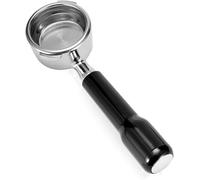 Portafiltro profesional sin fondo de 58 mm, diseño de acero inoxidable con 2 orejas para máquinas de espresso Gaggia, incluye cesta de precisión para una extracción más rica (negro)