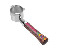 Portafiltro sin fondo, compatible con IKAPE Delonghi/Barsetto/Berivlle/Lamarzocco/Flair58/ECM/Lelit/wega mango de madera de color 51/54/58mm(De For EC9XXX)