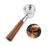 Portafiltro sin fondo de 51 mm, AolKee Portafiltro de café reutilizable, mango de tres orejas de 51 mm, compatible con Delonghi EC680 EC685