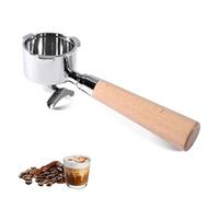 Portafiltro sin fondo de 51 mm, compatible con DeLonghi Dedica EC680 EC685 & Smeg, filtro portatil sin fondo Espresso Bottomless Portafilter, cesta de filtro de acero inoxidable y asa, diseño de 3