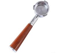 Portafiltro sin fondo de 51 mm con mango de acero inoxidable con cesta de filtro para máquinas Dedica y para máquinas de espresso Smeg - Herramienta profesional de extracción de café de 210 mm (B)