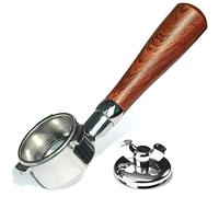 Portafiltro sin fondo de 54 mm para Breville Barista Express Pro, diseño 2 en 1 con adaptador de doble boquilla, perfecto para máquinas de espresso Sage Bambino Plus y 8 Series