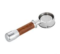 Portafiltro sin fondo de 58 mm para cabezal de grupo E61 con cesta de filtro de acero inoxidable 304 y mango de madera para Barsetto BAE01 KF5700 WCF CY271D (58 mm para BAE01)