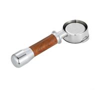 Portafiltro sin fondo de 58 mm para cabezal de grupo E61 con cesta de filtro de acero inoxidable 304 y mango de madera para Barsetto BAE01 KF5700 WCF CY271D (58 mm para E61)