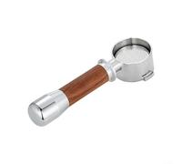 Portafiltro sin fondo de 58 mm para cabezal de grupo E61 con cesta de filtro de acero inoxidable 304 y mango de madera para Barsetto BAE01 KF5700 WCF CY271D (51 mm 2 orejas para DL)