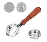 Portafiltro sin Fondo de 58 mm para modelos de máquinas espresso E61/Flair58/ECM/Rocket/Sanremo/Synesso/Slayer/VBM, portafiltro sin fondo de con pantalla de 2 discos