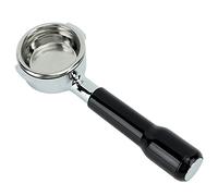 Portafiltro sin fondo de 58 mm, portafiltro de café E61 Portafiltro de acero inoxidable de una sola capa Portafiltro de mano sin fondo Portafiltro de café sin fondo para café casero (C2 Negro)