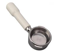 Portafiltro sin fondo de 58 mm, portafiltro plano de acero inoxidable con 2 orejas, accesorio para máquina de café con agarre cómodo paraGAGGIA BABY EVOL UTION (Blanca)