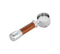 Portafiltro sin fondo de 58 mm y 51 mm con mango extraíble, cesta de filtro de café espresso de acero inoxidable y madera compatible con E61, BAE01, Series (3 orejas de 51 mm para DL)