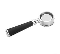 Portafiltro sin fondo de acero inoxidable para Barsetto de 58 mm, mejora tus técnicas de preparación de café en casa (negro)