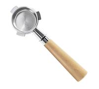 Portafiltro Sin Fondo De Café De 54mm Desnudo, Compatible Con Breville, Sage 870 878 880, Accesorio For Máquina De Café Expreso(54MM 3 Ears-Beech-B)