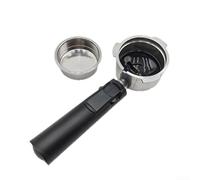 Portafiltro sin fondo espresso de 51 mm con 3 orejas para máquinas de 51 mm, mango manual de preparación de espresso con pantalla de disco y cesta de filtro de acero inoxidable