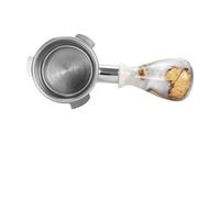 Portafiltro Sin Fondo For Café De 54 Mm Con Doble Pico Y Mango Cyrus, Compatible Con Breville 870, 878, 879, Accesorios For Espresso Y Herramientas De Barista.(54mm Bottomless SS W)