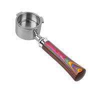 Portafiltro Sin Fondo IKAPE, Compatible Con Delonghi/Barsetto/Berivlle/Lamarzocco/Flair58/ECM/Lelit/wega, Mango De Madera De Color 51/54/58 Mm.(3 Ears Delonghi)