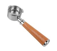 Portafiltro Sin Fondo IKAPE, Compatible Con Delonghi/Barsetto/Berivlle/Lamarzocco/Welhome/Flair58/ECM/Lelit/wega, Mango De Madera 51/54/58 Mm.(54MM Breville)