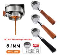 Portafiltro sin fondo para café, 51mm, para Homix H11 Oster Cecotec Hibrew, cesta de filtro de repuesto de 1 y 2 tazas, accesorio para máquina de café expreso Donlim51MM-RosewoodA