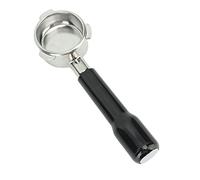 Portafiltro sin Fondo Portafiltro Desnudo sin Fondo de Acero Inoxidable Reemplazo de 54 Mm Manija de Tres Orejas para la Serie 8 (C2 Plástico Negro)