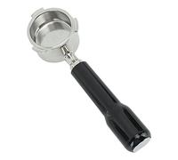 Portafiltro Triple con Canasta de Acero Inoxidable 51mm, Diseño Sin Fondo, Acero Inoxidable 304, Compatible con Dedica, Severin, EUPA, Fácil de Limpiar (Negro)