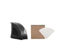 Portafiltros de café Caja de filtro de café con cubierta a prueba de polvo Soporte de papel de filtro Estante dispensador de almacenamiento for herramientas de barra Per Ufficio