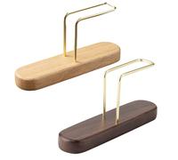 Portafiltros de café en forma de V de madera de nogal - Rejilla para papel de filtro reutilizable para espresso