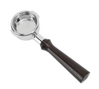 Portafiltros de café sin fondo de 58 mm, mango de espresso de aleación de aluminio de una sola capa con empuñadura de madera, compatible con Expobar Rocket Faema Wega y máquinas co (F sándalo)