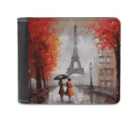 Portafoglio in Pelle di Grande capacità con Dipinto Della Torre Eiffel di Parigi, pochette per telefono, Borsa da viaggio per uomo e Donna, Regalo