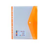 Portafolio Carpeta, 3 unidades, carpetas de plástico, encuadernación económica.(Orange)