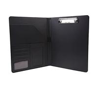 Portafolio de cuero PU multifuncional A4, organizador de documentos de negocios con ranuras para tarjetas, carpeta de archivos resistente al agua para hojas A4 y A5, currículos,