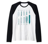 Portafolio de Surfistas Tablas de surf Olas Surf Niño Niña Camiseta Manga Raglan