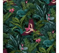 Rasch Portafolio XII Tropical Selva Papel Pintado Múltiple 214727 Flores Loros