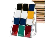Portafolleto - Expositor de mostrador de 5 niveles para folletos y catálogos, portadocumentos sobre pie, para oficina, escuela, hotel, comedor, recepción comercial y