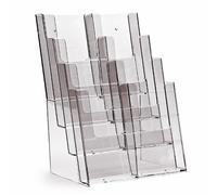 Portafolletos de mesa taymar en formato DIN A4 / DIN Lang (DL), 4 estantes, transparente, 8 compartimentos