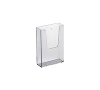 Portafolletos de Pared DL (1/3 A4) Vertical - Expositor Acrílico Transparente para Trípticos y Folletos Publicitarios con Fijación por Tornillos o Adhesivo