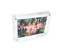 Portafoto Acrílico Magnético visible a Doble Cara 20mm de grosor - 15x10cm pack de 3 - Fabricado con Metacrilato Transparente para Fotos e Imágenes - Perfecto para Escritorio, Habitación y Oficina