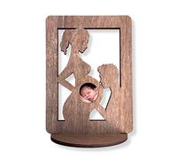 Portafotos regalo Future Mamme, porta ecografía en embarazo de madera, marcos fotos amor idea regalo mamá embarazada espera (Lisa)