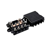 Portafusibles Offgridtec Para Fusibles 1X Mega + 4X Midi, Incluye Barra Colectora, Carcasa De Poliamida Con Tapa, Fusible De Distribución De Energía Robusto Para Circuitos De Alta Y Media