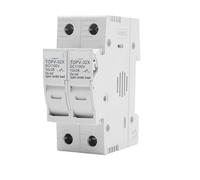 Portafusibles CC 1P 2P de 10 x 38 mm for sistemas fotovoltaicos solares alto voltaje 1100 V, base TOPV-30, protector GpV, 1 unidad(2P Without LED,10A)