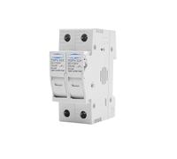 Portafusibles CC paralelo 2P de 10 x 38 mm for sistema fotovoltaico solar de alto voltaje de 1100 V TOPV-30, protector de base gpV(No Led)