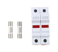 Portafusibles de 1000 V CC 2P para paneles solares, 10 x 38 mm con indicador LED, montaje en riel DIN de 35 mm, protección de sistema fotovoltaico de alto voltaje, gris (10 A)